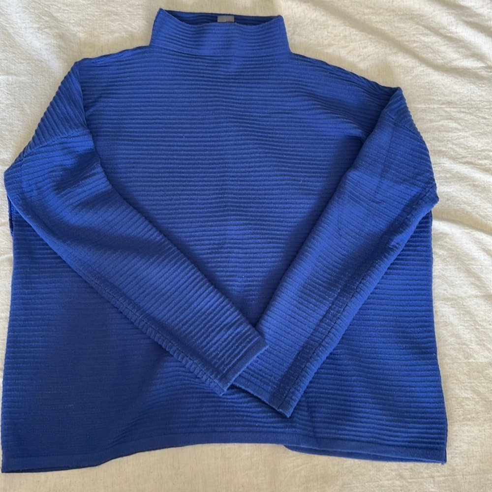 French Connection Mock turtleneck sweater in cobalt blue. Size M.